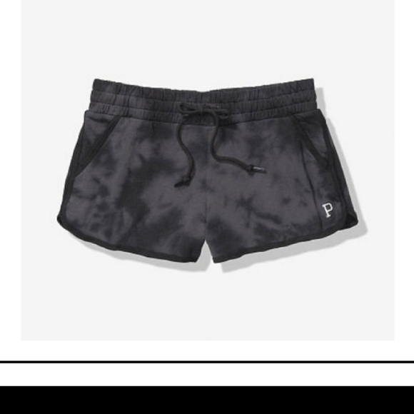 NEW VICTORIA'S SECRET PINK TIE DYE PULL ON VARSITY LOUNGE SHORTS - Picture 3 of 8